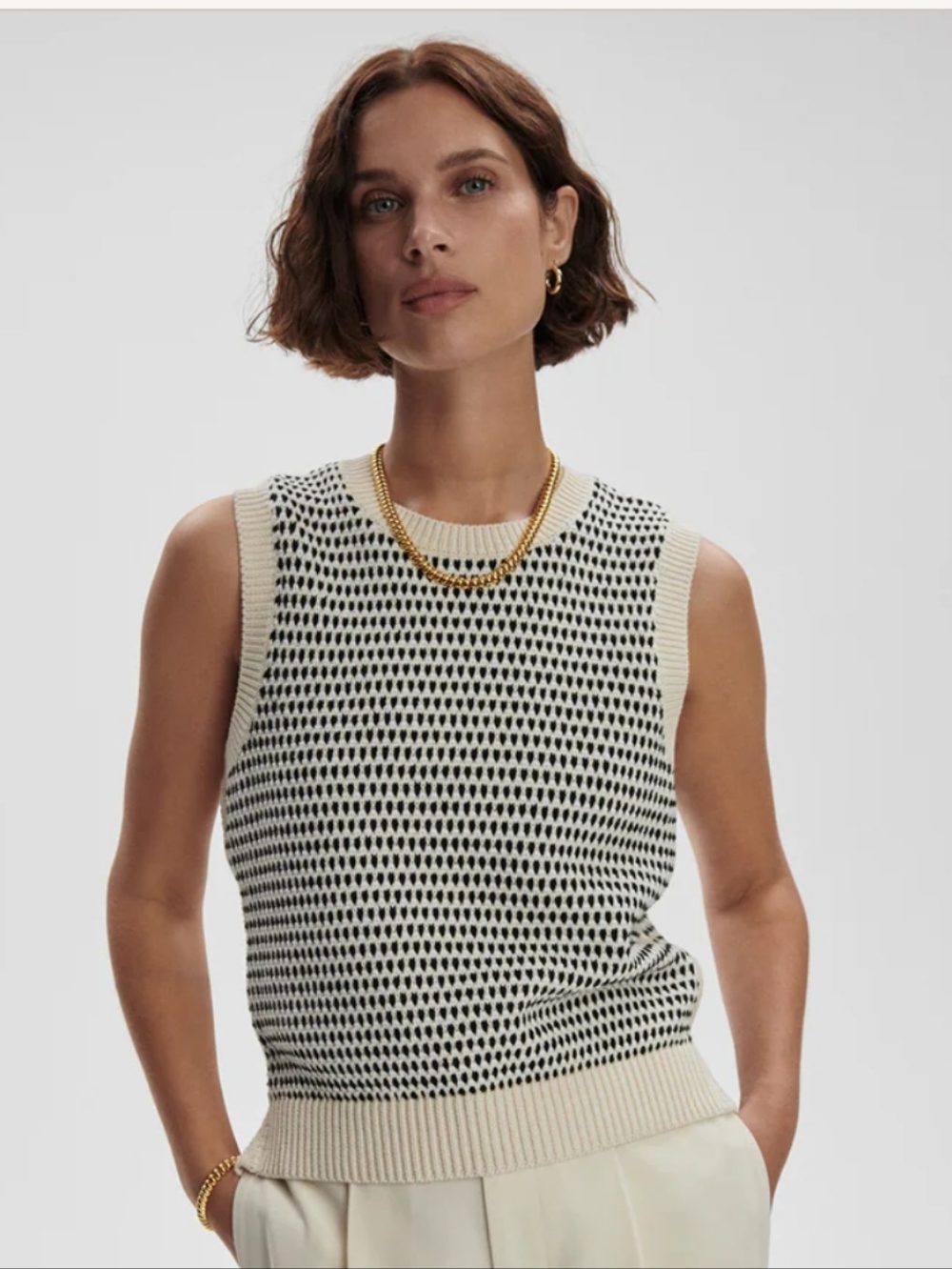 Varley Knowles Textured Knit Vest XL